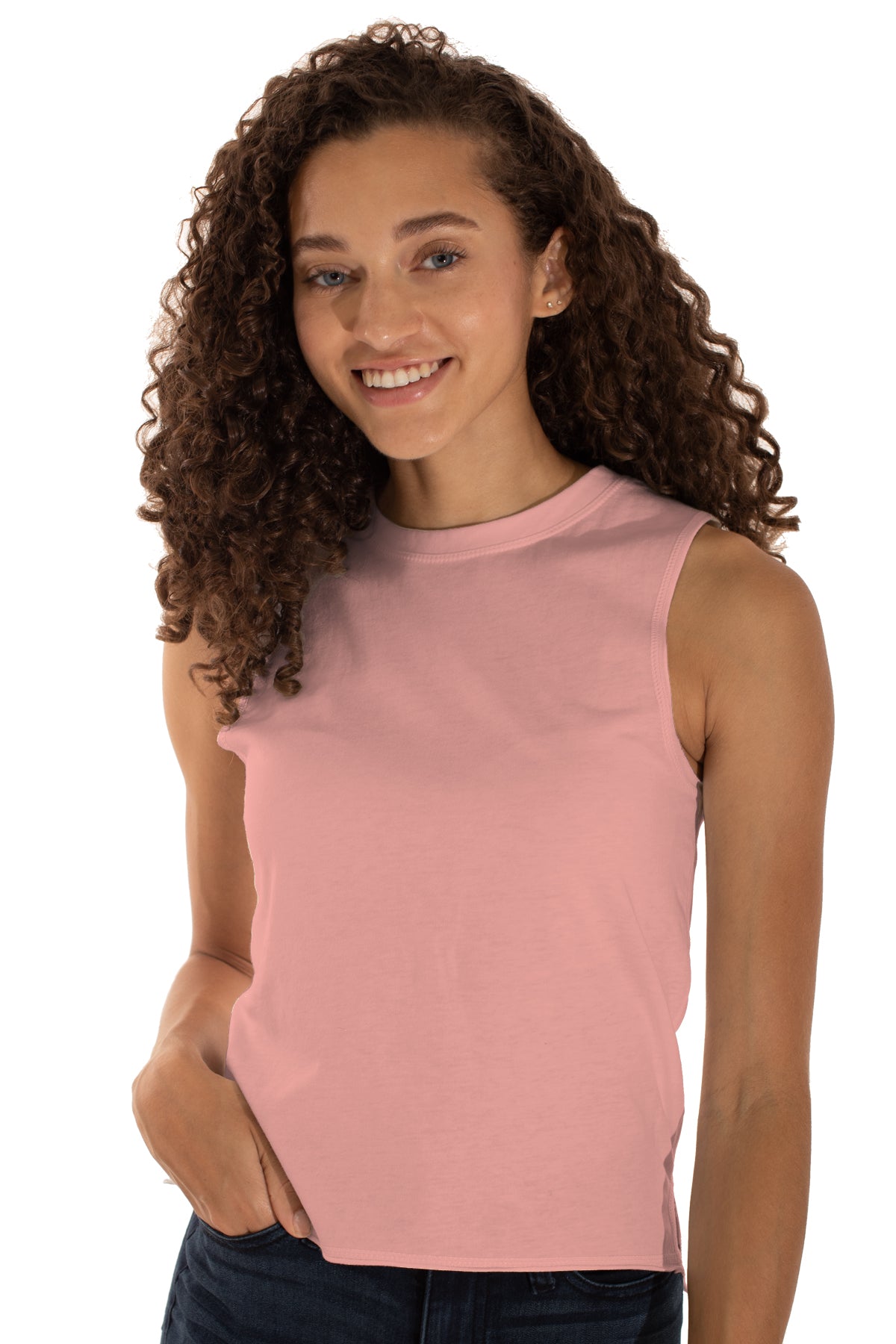 High Low Muscle-Blank Shirt-Brisco Brands