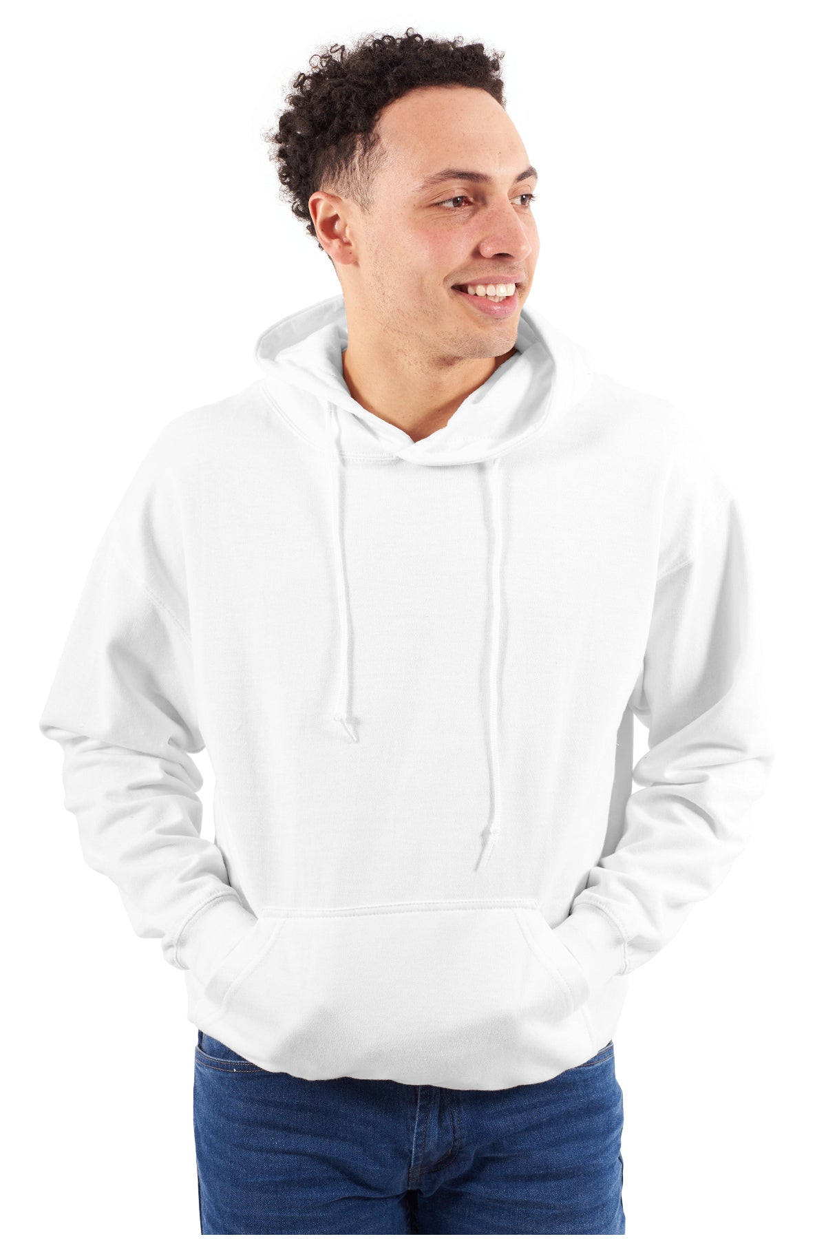 Premium 3 End Fleece Hooded Sweatshirt-Blank Shirt-Brisco Brands