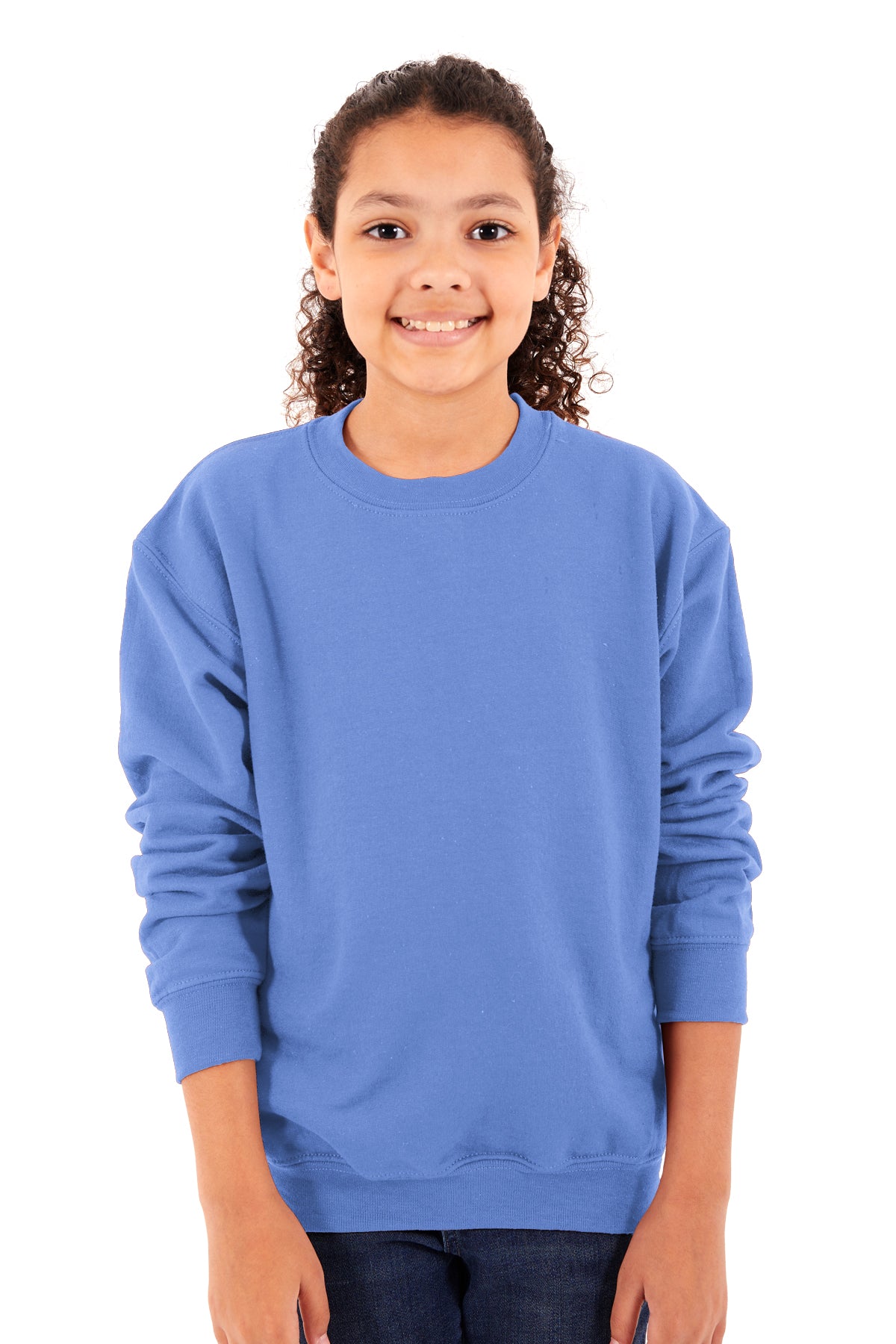 Premium 3 End Fleece Youth Crewneck Sweatshirt-Blank Shirt-Brisco Brands