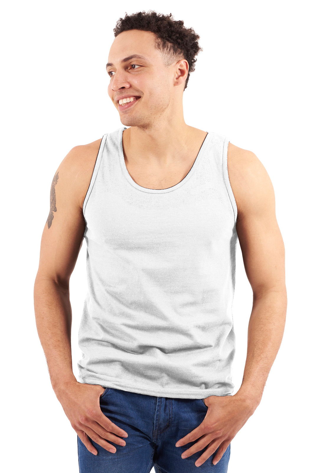 Premium CVC Adult Tank Top-Blank Shirt-Brisco Brands