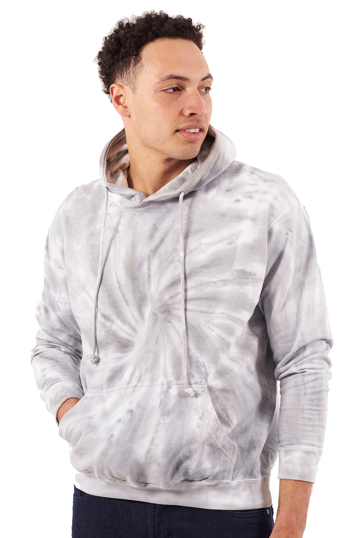 Spider Tie Dye Hoodie-Blank Shirt-Brisco Brands