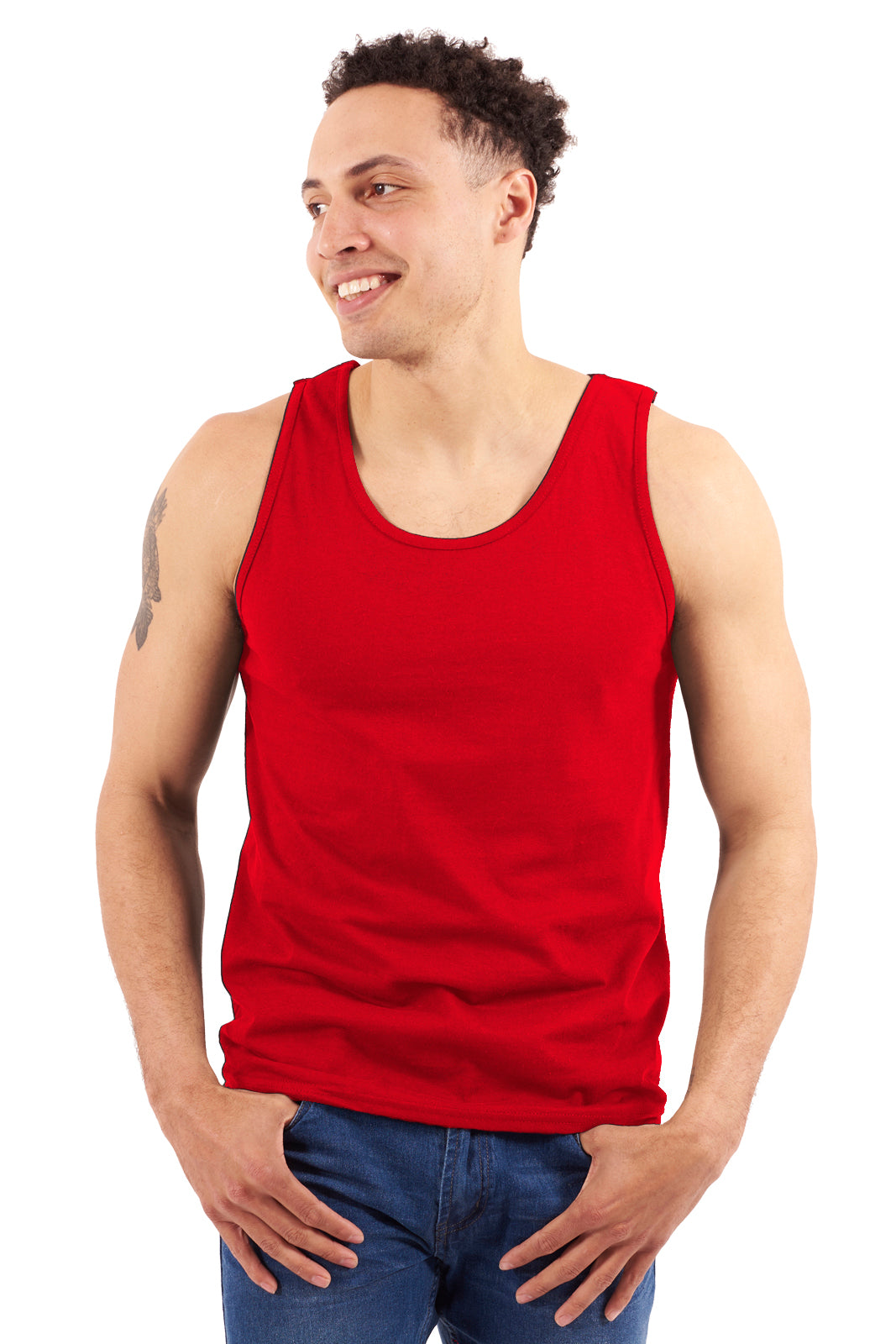 Premium CVC Adult Tank Top-Blank Shirt-Brisco Brands