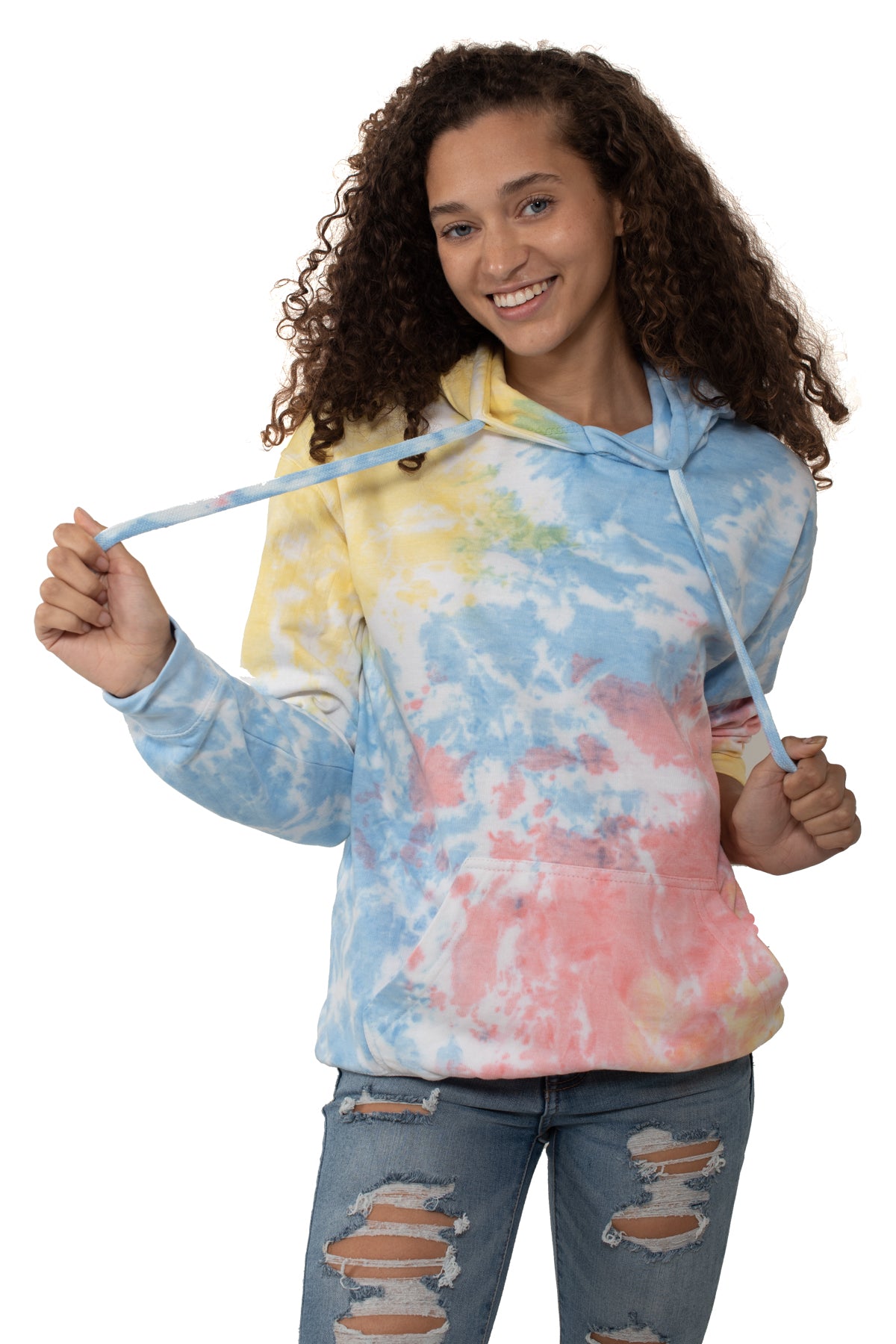 Cloud Tie Dye Hoodie-Blank Shirt-Brisco Brands