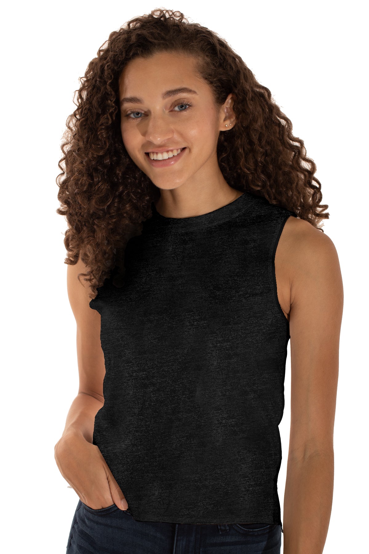 High Low Muscle-Blank Shirt-Brisco Brands