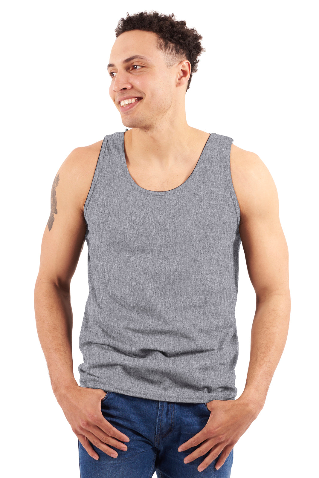 Premium CVC Adult Tank Top-Blank Shirt-Brisco Brands