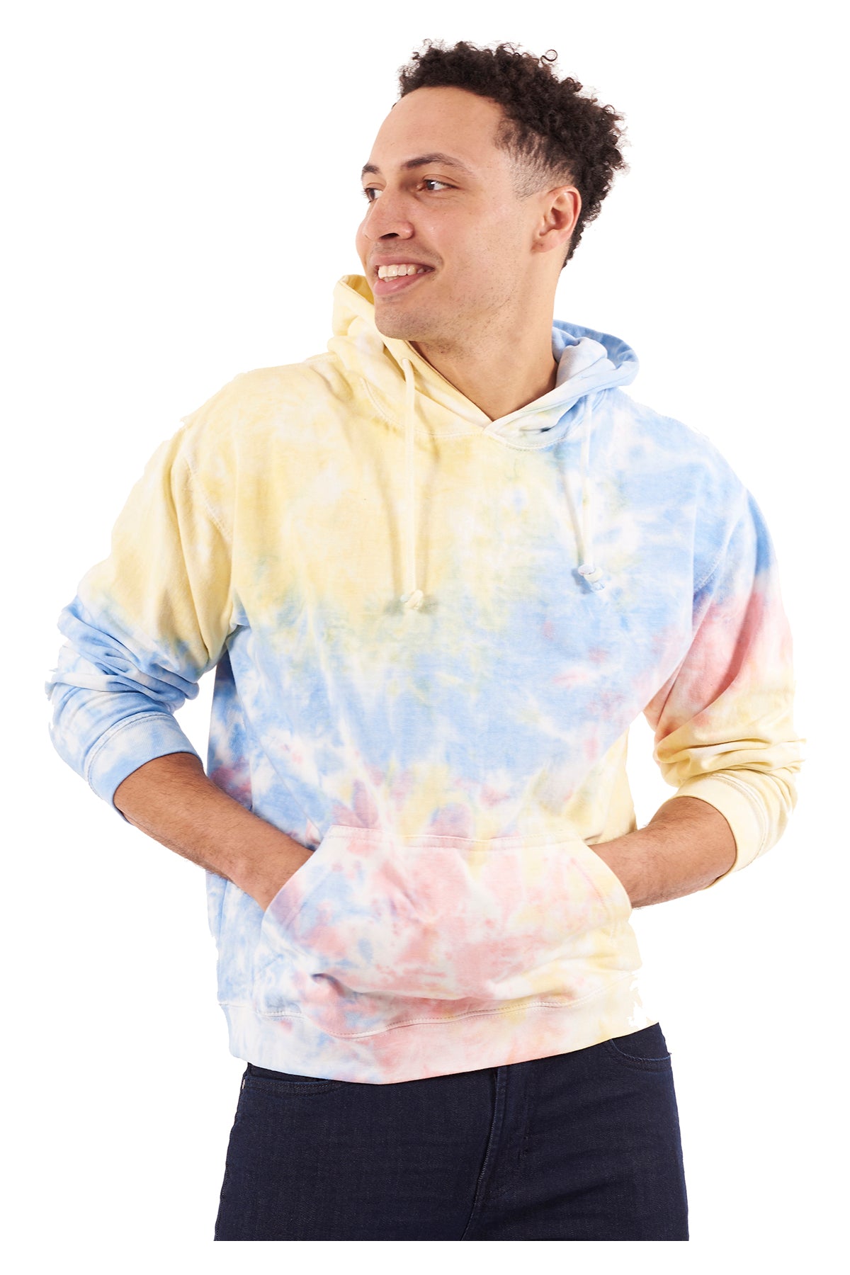 Cloud Tie Dye Hoodie-Blank Shirt-Brisco Brands