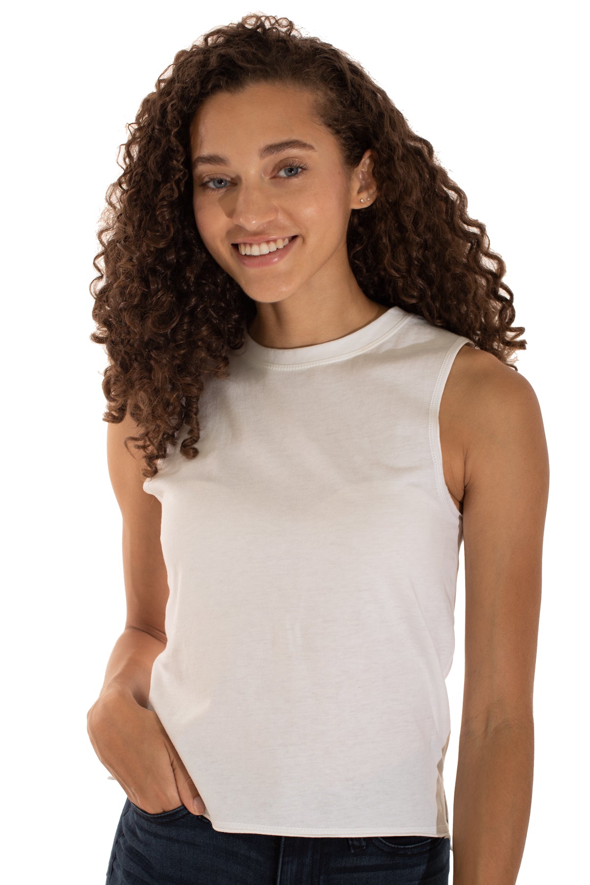 High Low Muscle-Blank Shirt-Brisco Brands