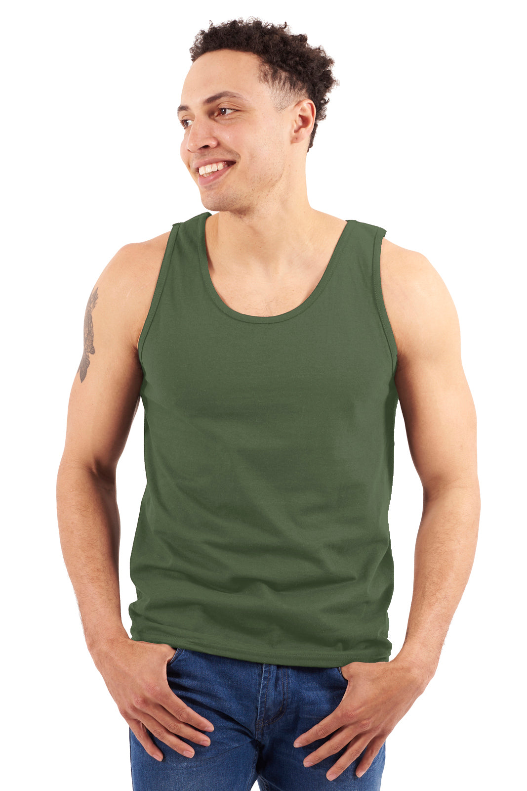 Premium CVC Adult Tank Top-Blank Shirt-Brisco Brands