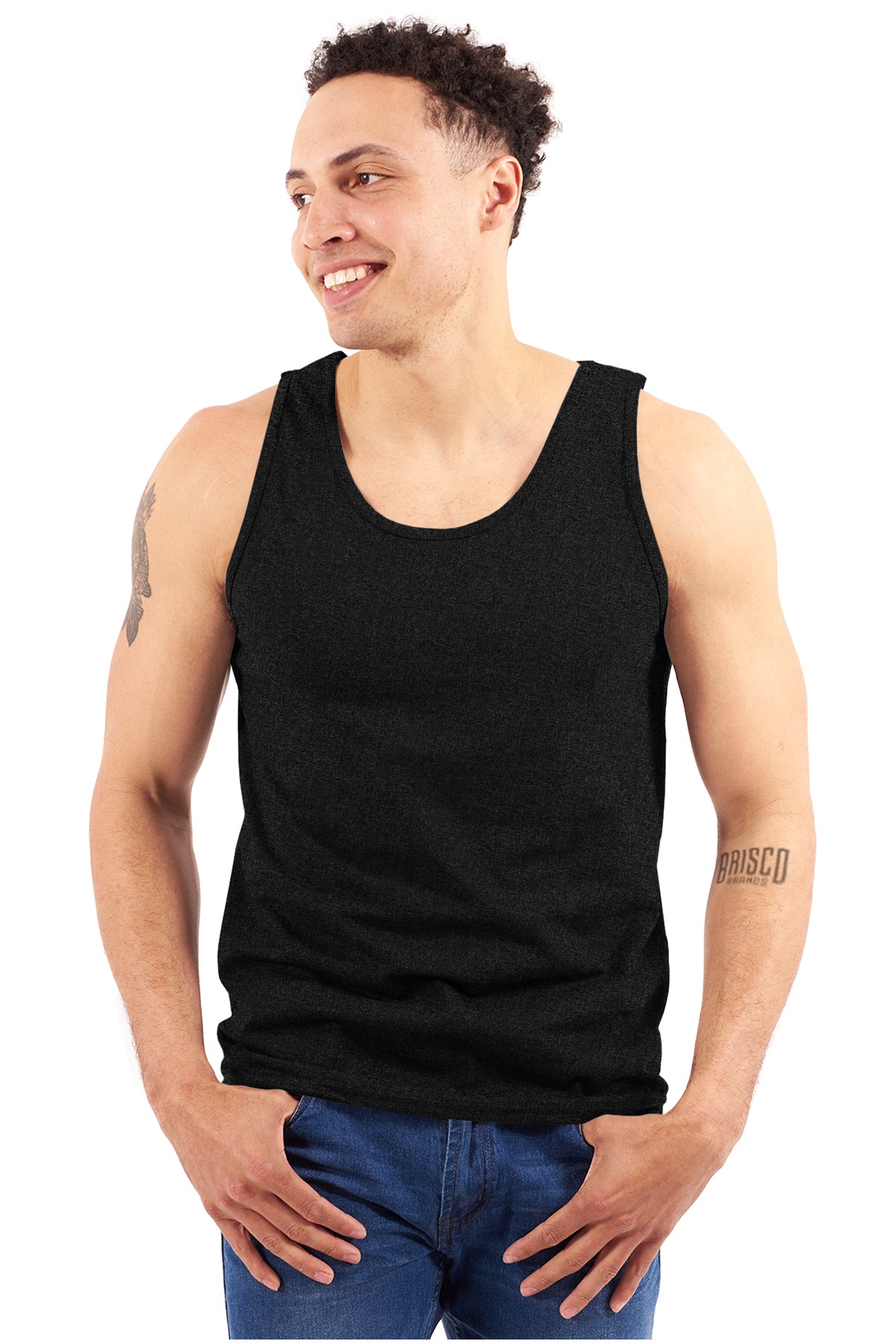 Premium CVC Adult Tank Top-Blank Shirt-Brisco Brands