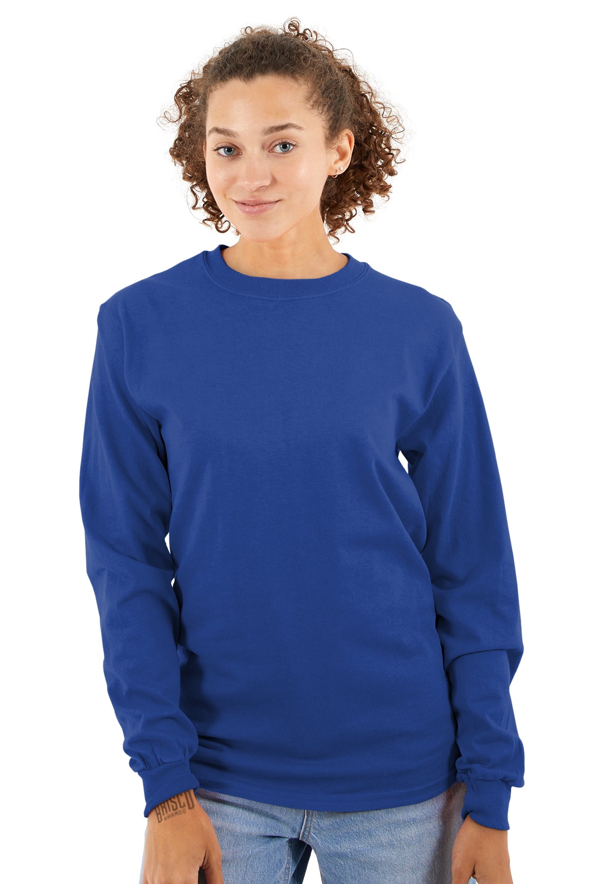 Premium CVC Long Sleeve Tee-Blank Shirt-Brisco Brands