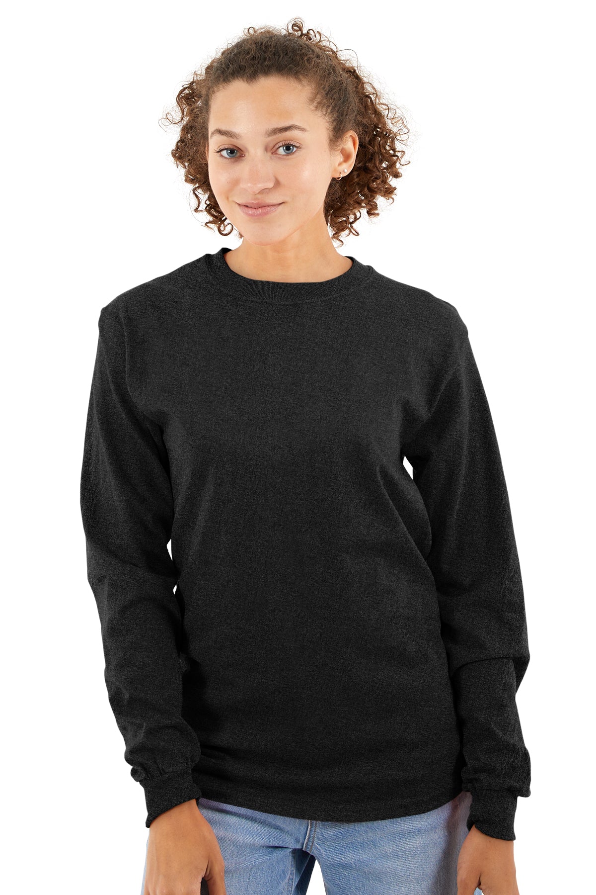 Premium CVC Long Sleeve Tee-Blank Shirt-Brisco Brands