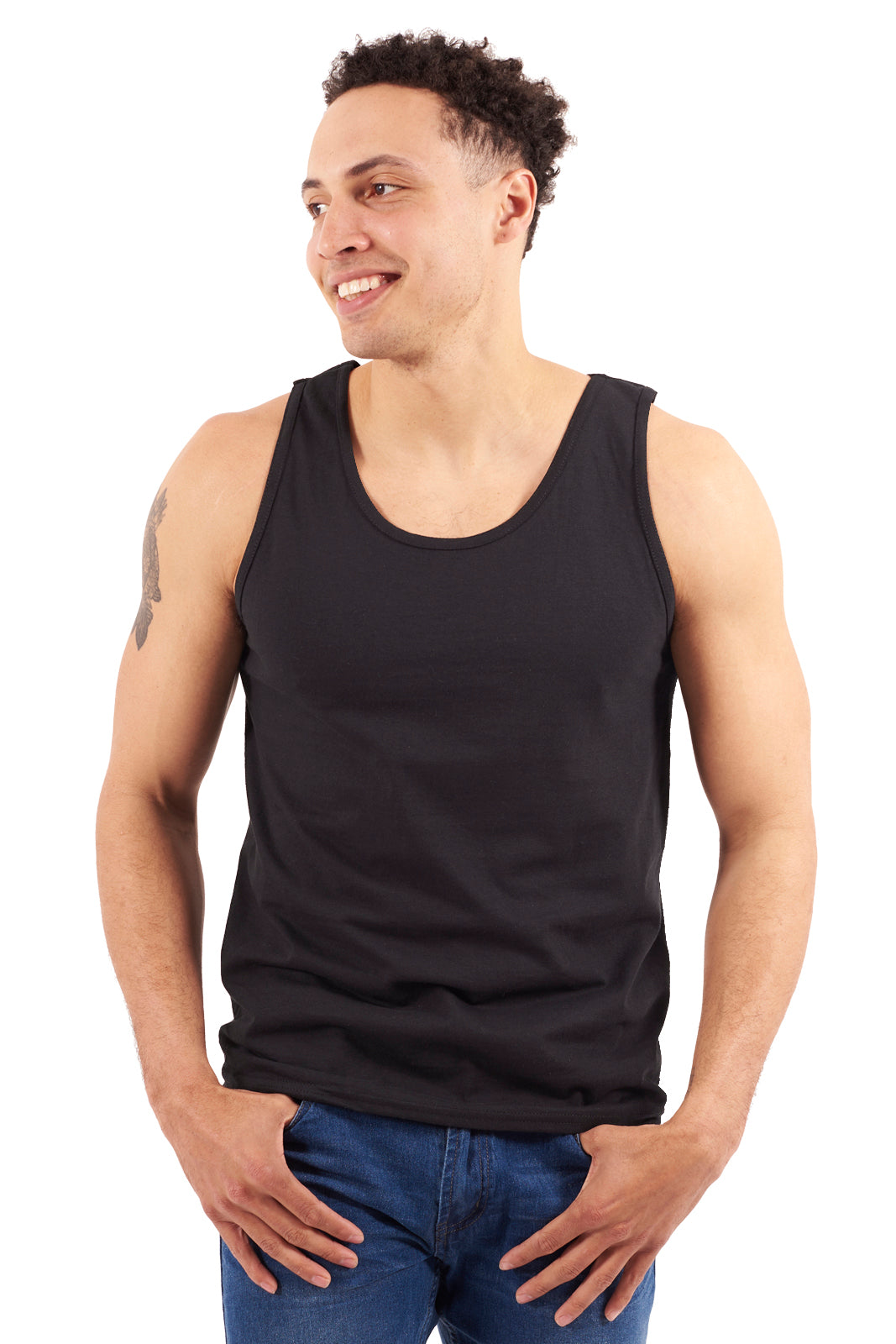 Premium CVC Adult Tank Top-Blank Shirt-Brisco Brands