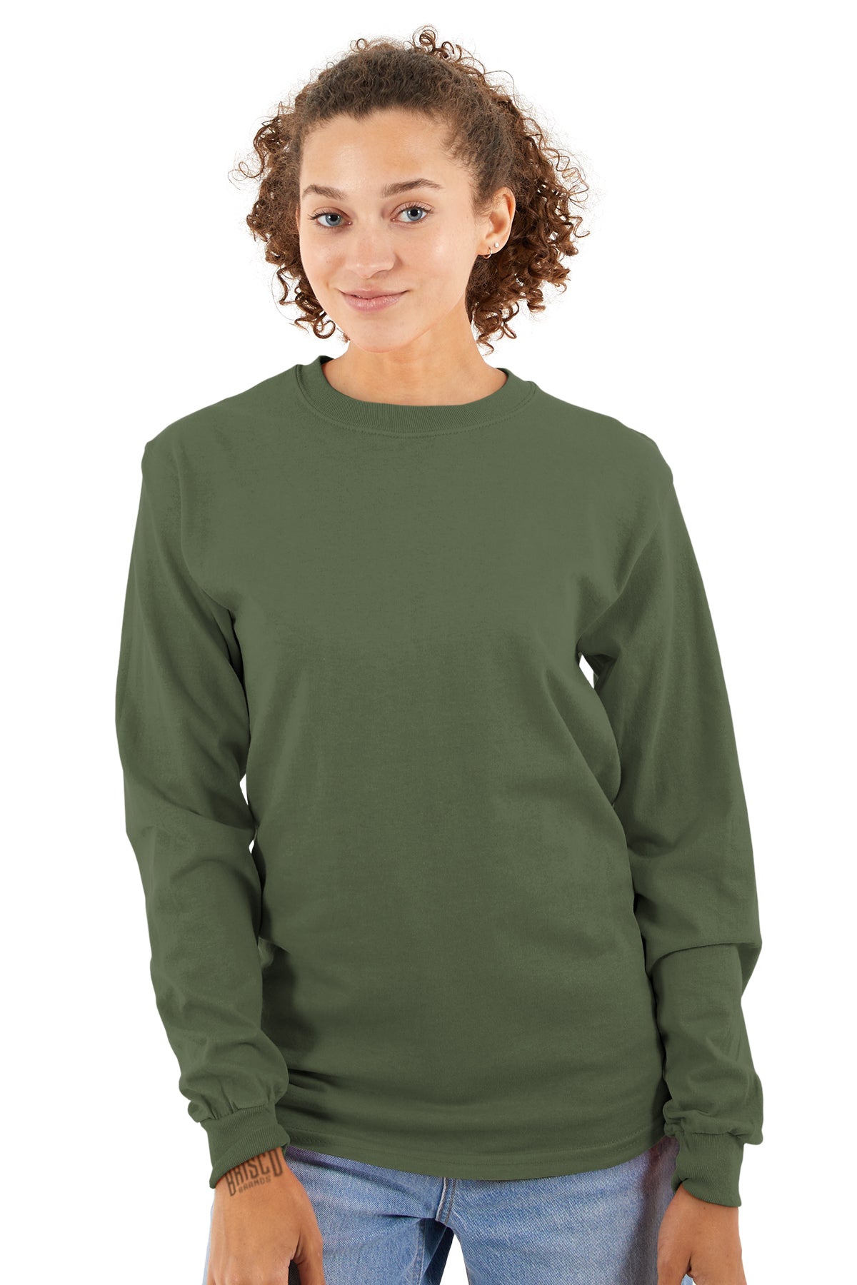 Premium CVC Long Sleeve Tee-Blank Shirt-Brisco Brands