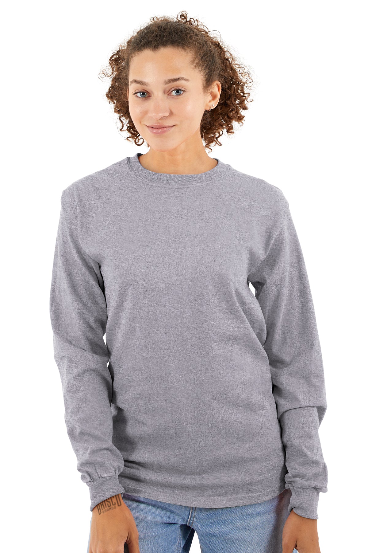 Premium CVC Long Sleeve Tee-Blank Shirt-Brisco Brands