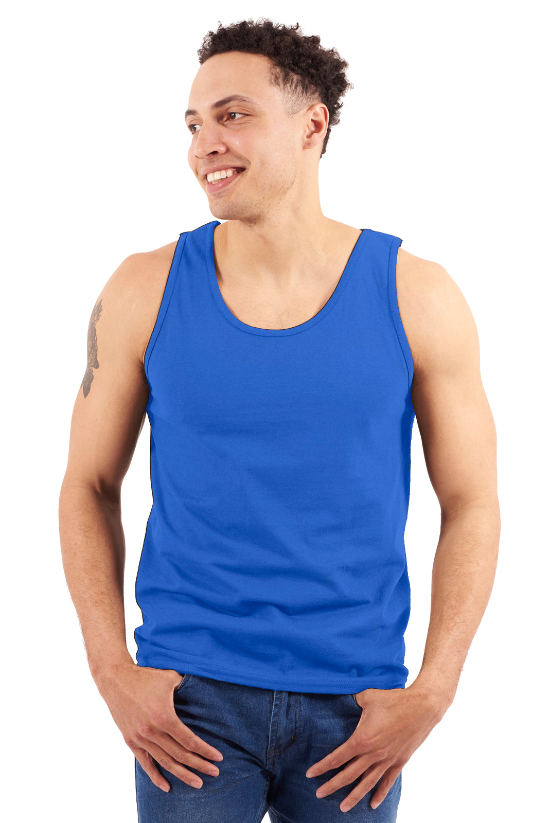 Premium CVC Adult Tank Top-Blank Shirt-Brisco Brands