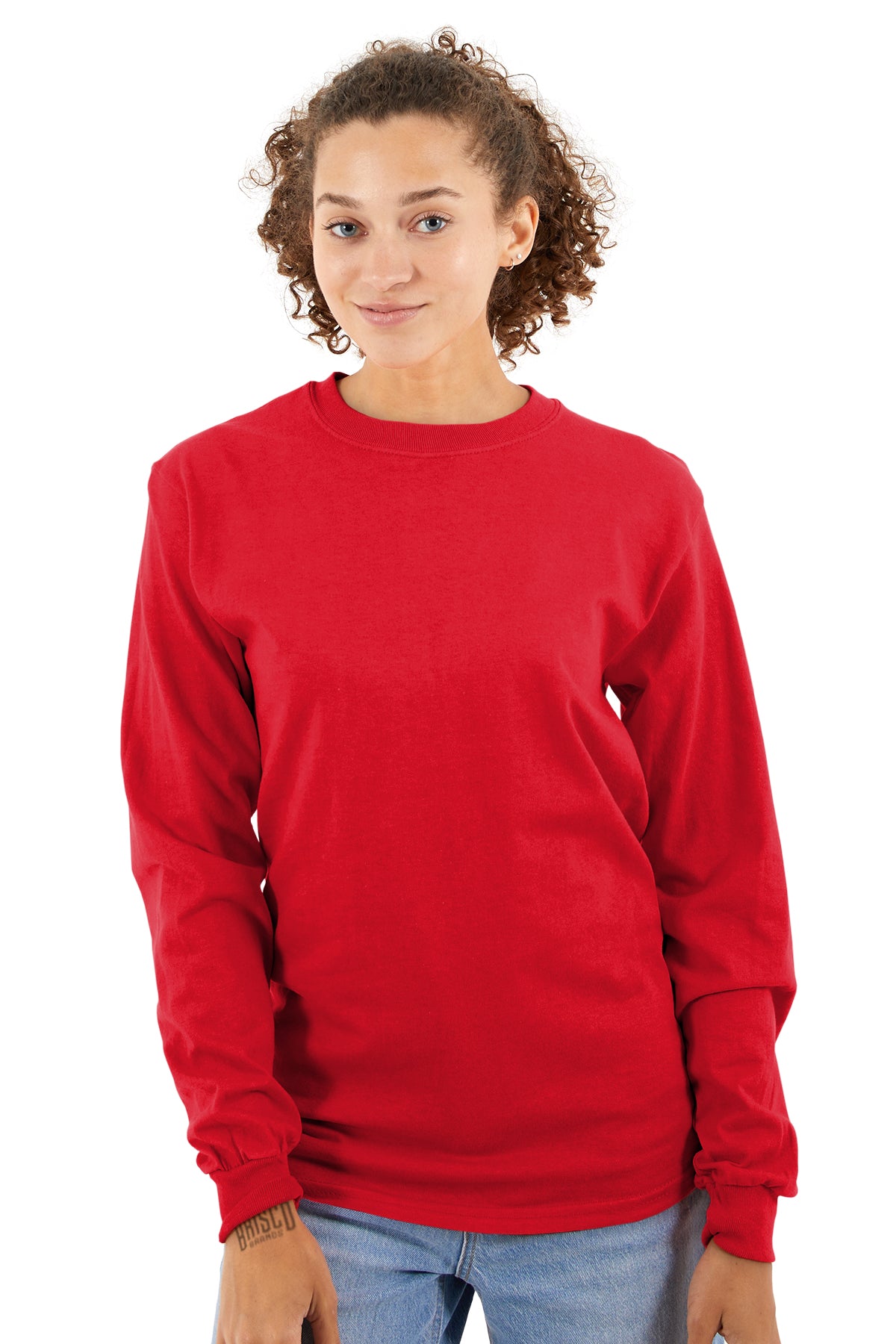 Premium CVC Long Sleeve Tee-Blank Shirt-Brisco Brands