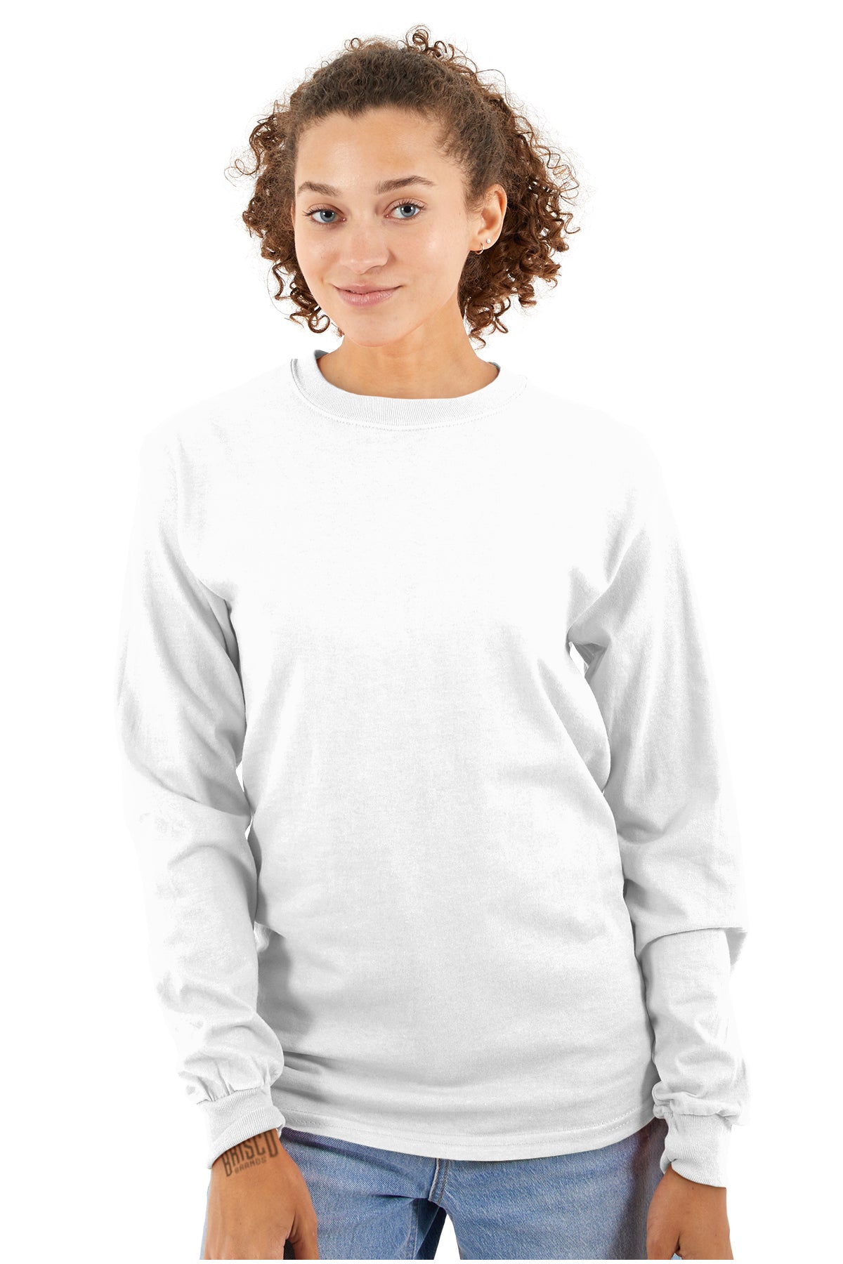 Premium CVC Long Sleeve Tee-Blank Shirt-Brisco Brands