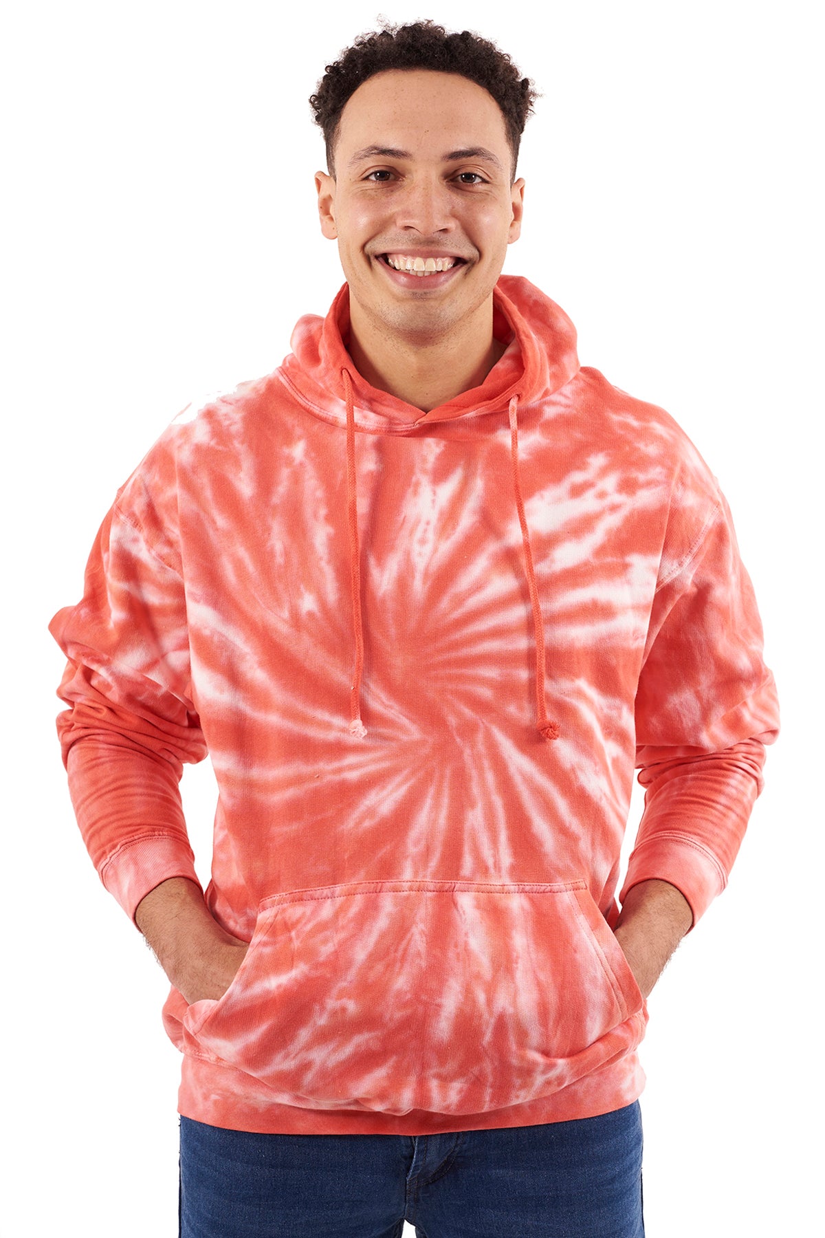 Spider Tie Dye Hoodie-Blank Shirt-Brisco Brands