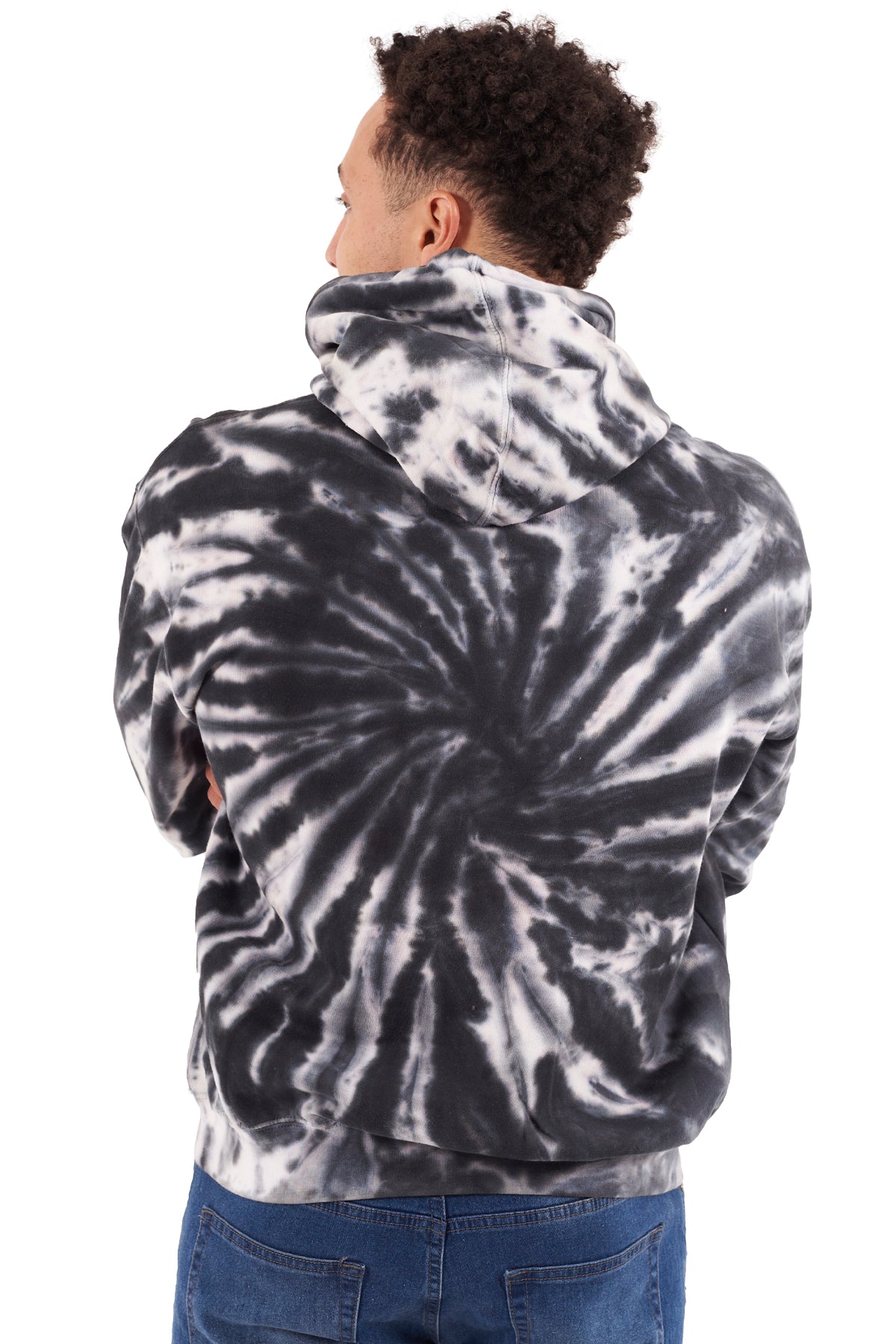 Spider Tie Dye Hoodie-Blank Shirt-Brisco Brands