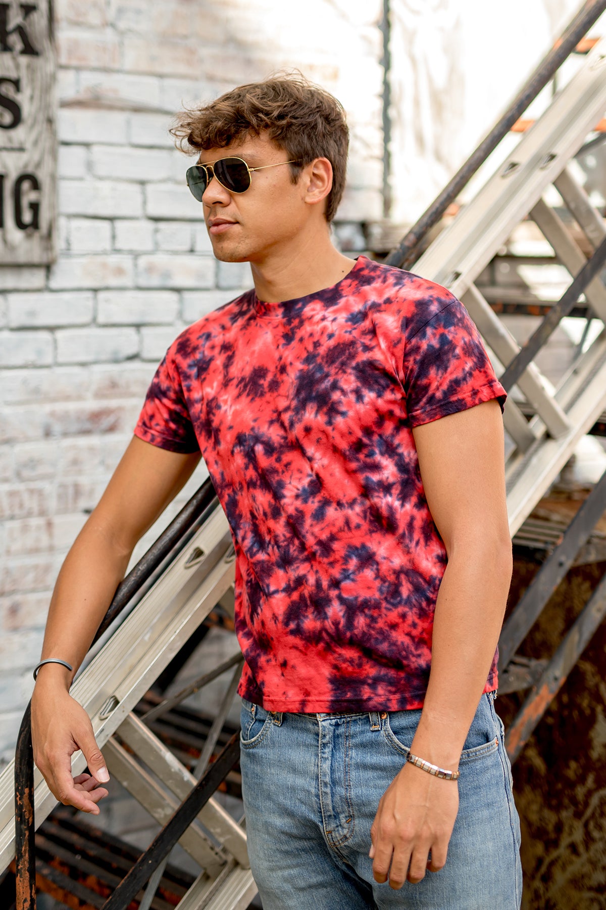 Crystal Adult Tie Dye Tee-Blank Shirt-Brisco Brands