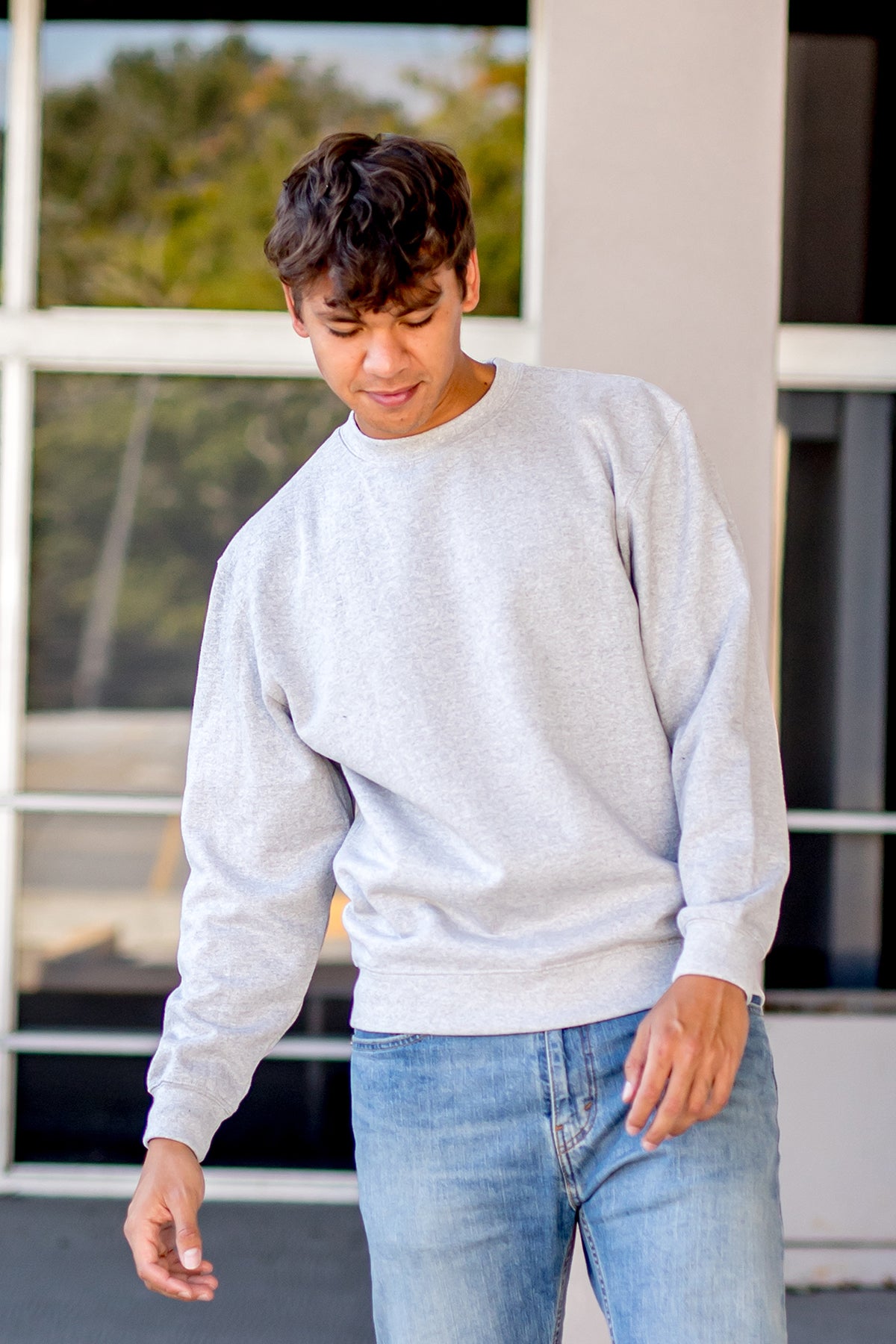 Premium 3 End Fleece Crewneck Sweatshirt-Blank Shirt-Brisco Brands