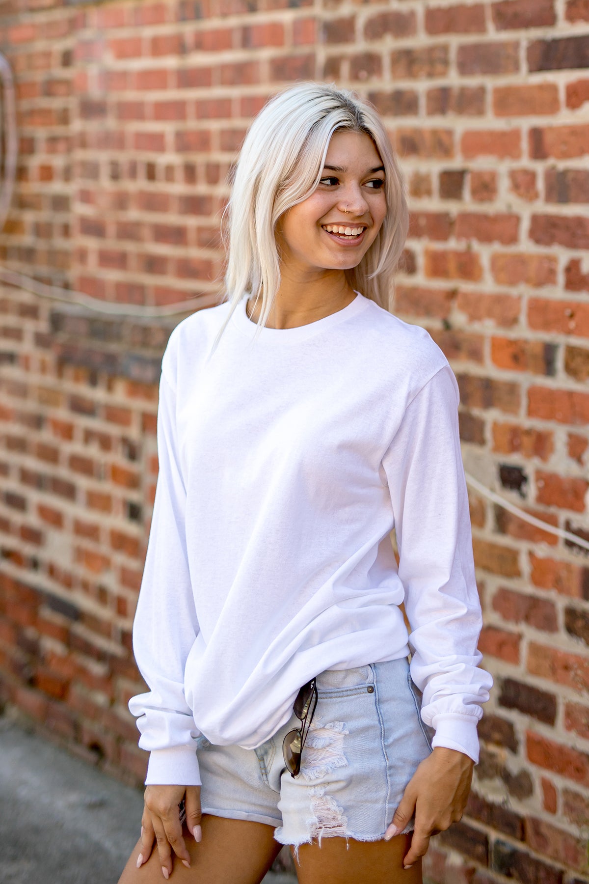 Premium CVC Long Sleeve Tee-Blank Shirt-Brisco Brands