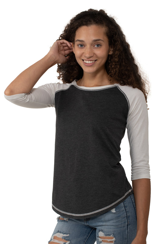 3/4 Sleeve Raglan-Blank Shirt-Brisco Brands