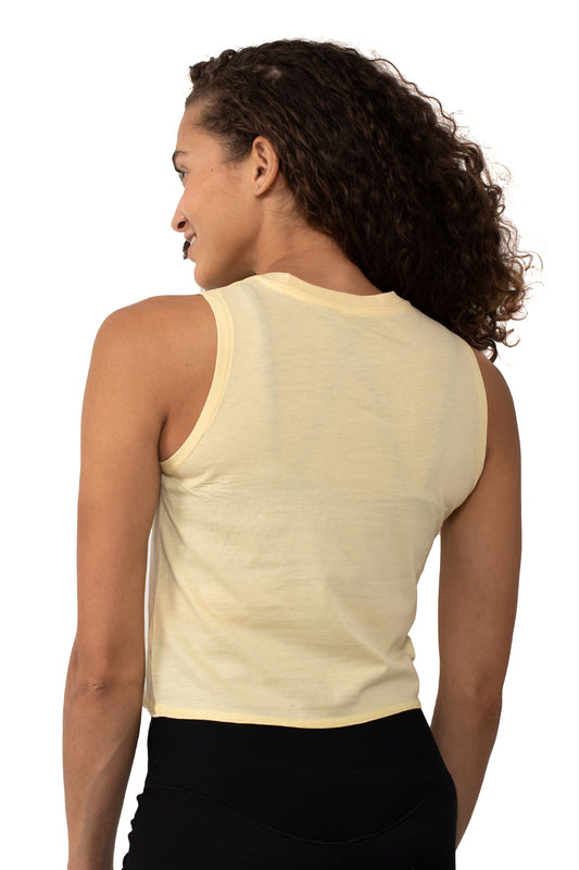 Cropped Muscle Tank-Blank Shirt-Brisco Brands