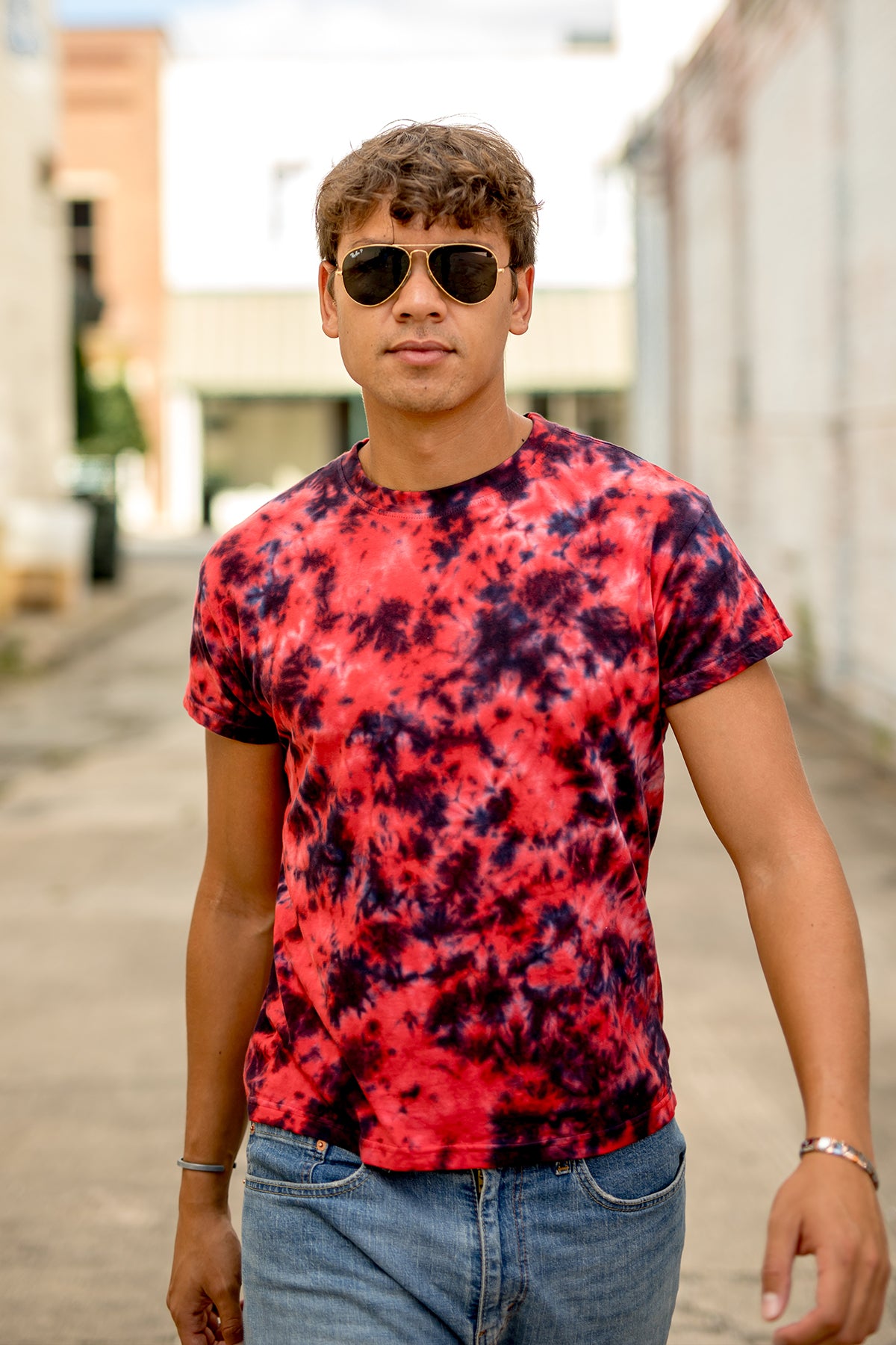 Crystal Adult Tie Dye Tee-Blank Shirt-Brisco Brands