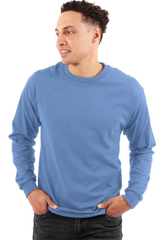Premium CVC Long Sleeve Tee-Blank Shirt-Brisco Brands
