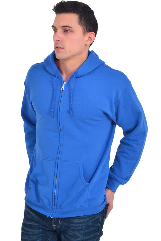 Premium 3 End Fleece Zipper Hooded Sweatshirt-Blank Shirt-Brisco Brands