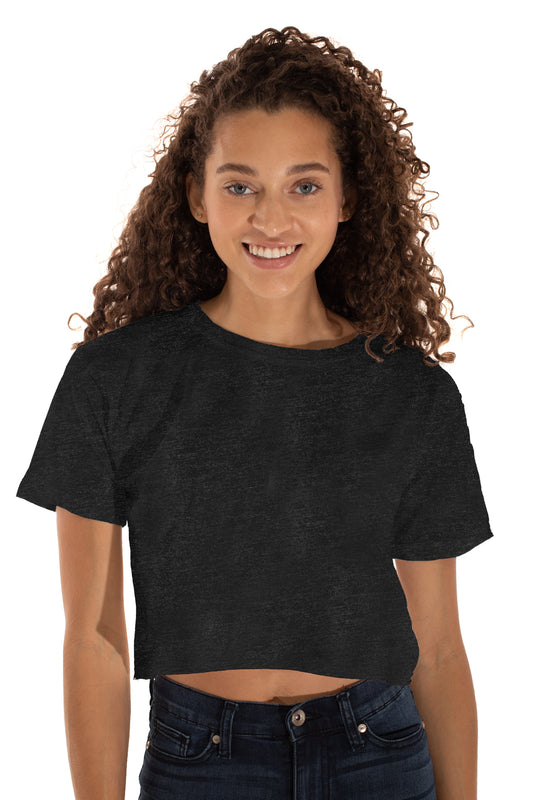 Ladies Cropped Tee-Blank Shirt-Brisco Brands