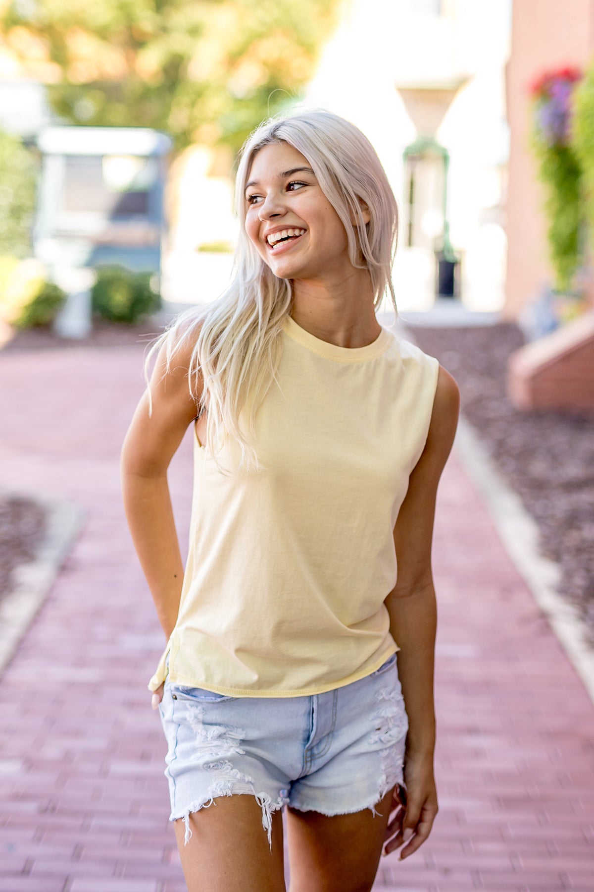 High Low Muscle-Blank Shirt-Brisco Brands