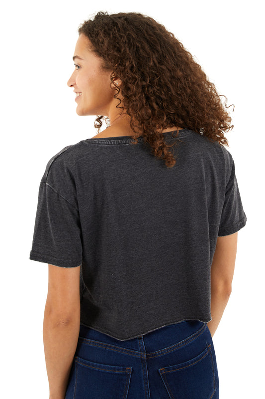 Ladies Cropped Tee-Blank Shirt-Brisco Brands