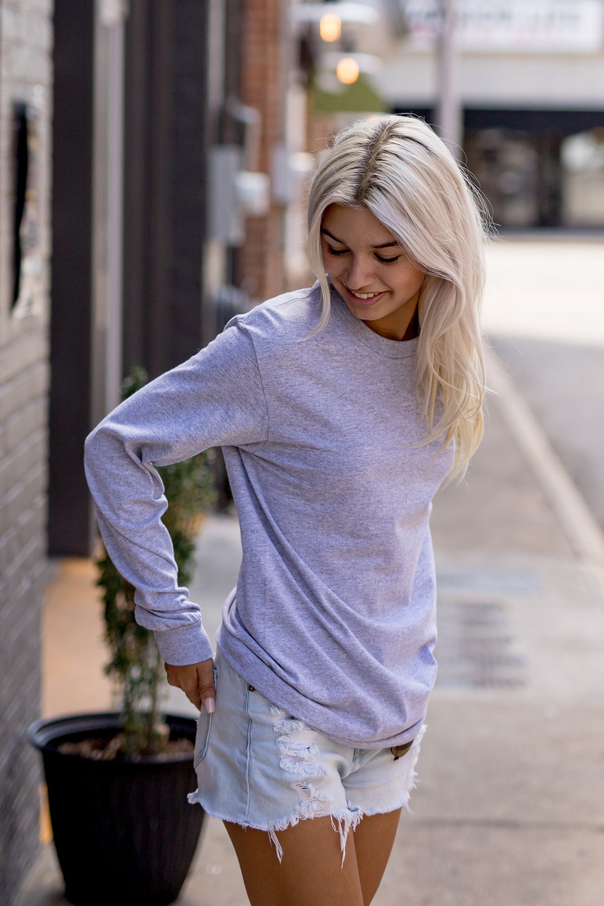 Premium CVC Long Sleeve Tee-Blank Shirt-Brisco Brands