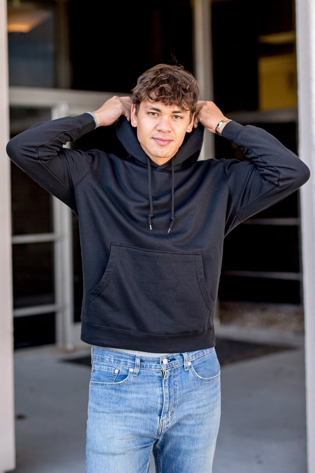 Premium 3 End Fleece Hooded Sweatshirt-Blank Shirt-Brisco Brands