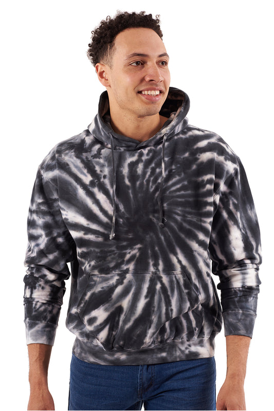 Spider Tie Dye Hoodie-Blank Shirt-Brisco Brands