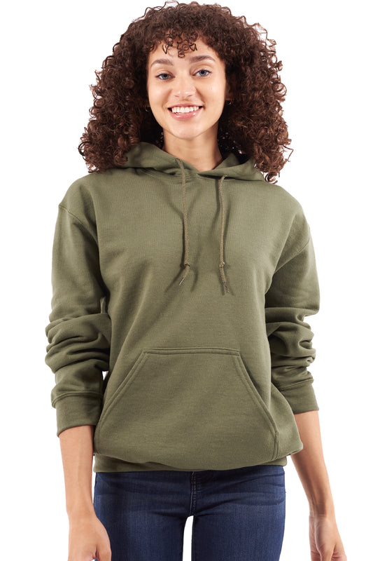 Premium 3 End Fleece Hooded Sweatshirt-Blank Shirt-Brisco Brands
