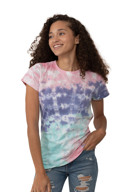 Cloud Junior Tie Dye Tee-Blank Shirt-Brisco Brands