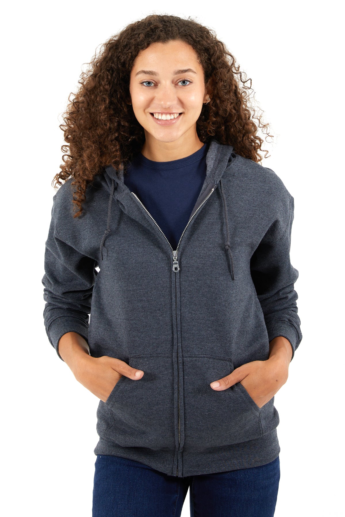 Midweight Fleece Zipper Hooded Sweatshirt Brisco Brands
