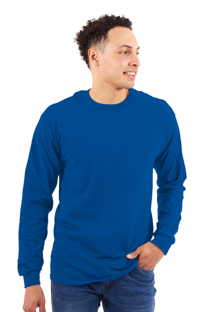 Premium CVC Long Sleeve Tee-Blank Shirt-Brisco Brands