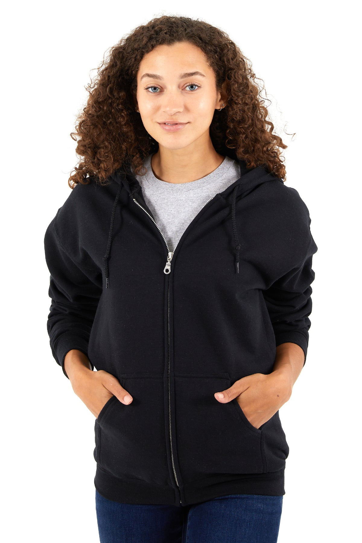 Midweight Fleece Zipper Hooded Sweatshirt | Brisco Brands