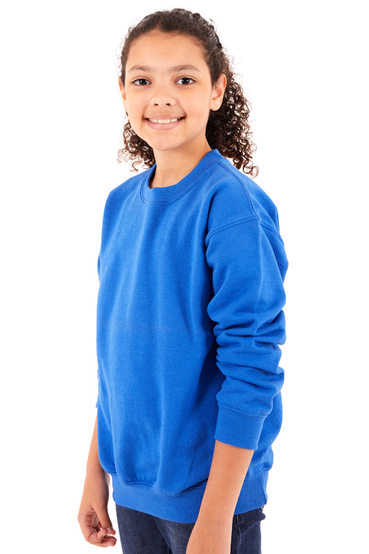 Premium 3 End Fleece Youth Crewneck Sweatshirt-Blank Shirt-Brisco Brands