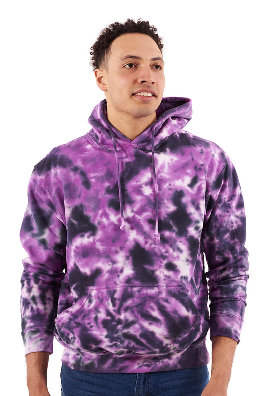 Crystal Tie Dye Hoodie-Blank Shirt-Brisco Brands