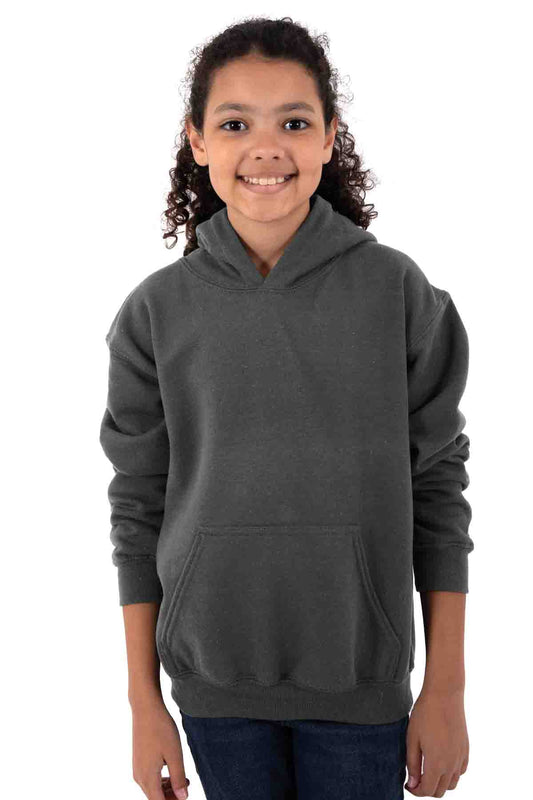 Midweight Fleece Youth Hooded Sweatshirt-Blank Shirt-Brisco Brands