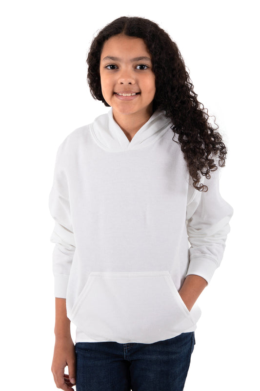 Premium 3 End Fleece Youth Hooded Sweatshirt-Blank Shirt-Brisco Brands