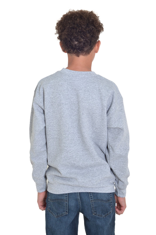 Midweight Fleece Youth Crewneck Sweatshirt-Blank Shirt-Brisco Brands