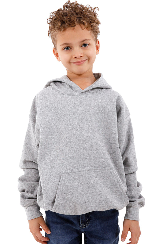 Midweight Fleece Youth Hooded Sweatshirt-Blank Shirt-Brisco Brands