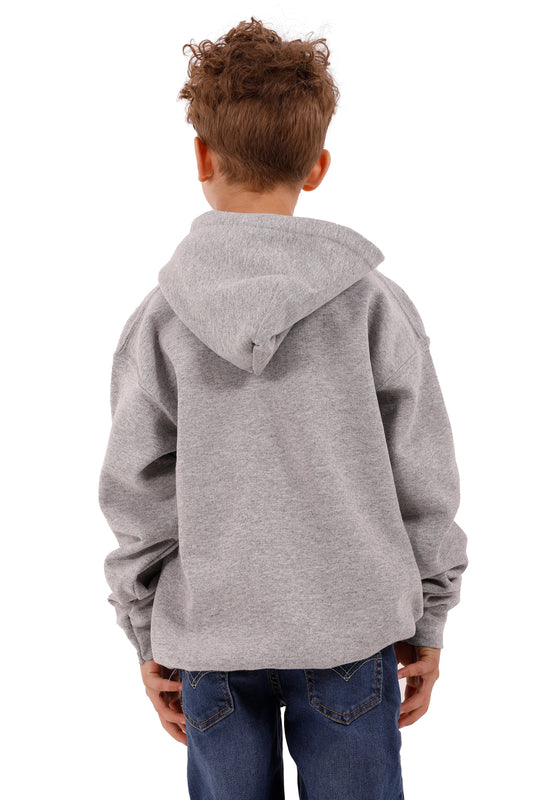 Midweight Fleece Youth Hooded Sweatshirt-Blank Shirt-Brisco Brands