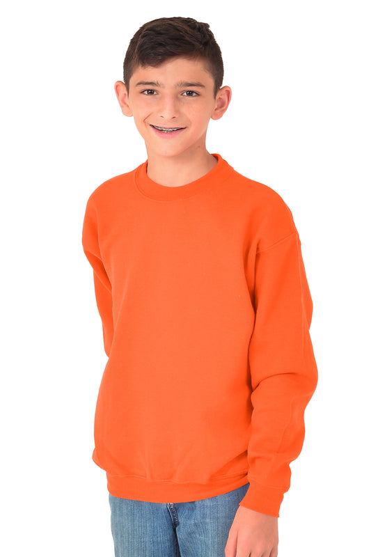 Premium 3 End Fleece Youth Crewneck Sweatshirt-Blank Shirt-Brisco Brands